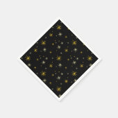 Nieuw jaar Modern Gold Starbursts patroonstijlvol Servetten (Hoek)