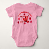 NIEUW JAAR, MOM & DAD, Baby odysuit Romper (Achterkant)