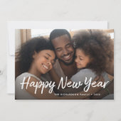 Nieuw jaar Navy Blue | Foto Feestdagenkaart (Voorkant)