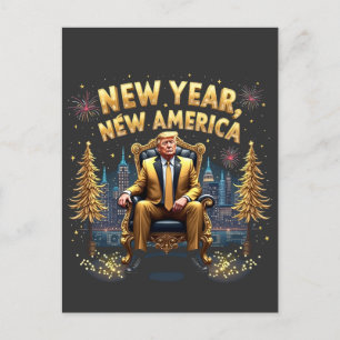 Nieuw Jaar Nieuw Amerika Trots Maga Trump Inaugura Briefkaart