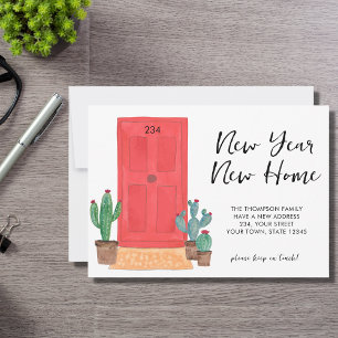 Nieuw Jaar Nieuw Huis Verhuizen Aankondiging