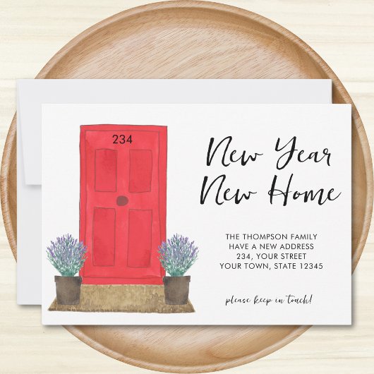 Nieuw Jaar Nieuw Huis Verhuizen Aankondiging