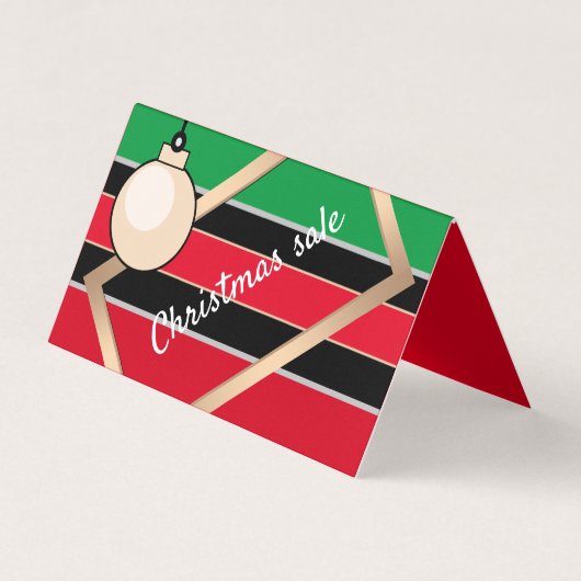 nieuw jaar, nieuw jaar, verkoopkorting visitekaartje (Voorkant)