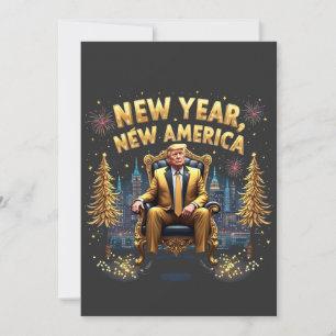 Nieuw Jaar Nieuwe Amerika Trots Maga Trump Inaugur Feestdagenkaart