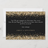 Nieuw Jaar Nieuwe Avonturen Gouden Glitter Verlovi Aankondiging (Achterkant)