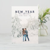 Nieuw jaar nieuwe avontuurlijke fotokaart (Staand voorkant)