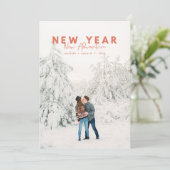 Nieuw jaar nieuwe avontuurlijke fotokaart (Staand voorkant)