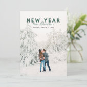 Nieuw jaar nieuwe avontuurlijke fotokaart (Staand voorkant)