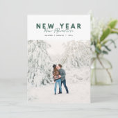 Nieuw jaar nieuwe avontuurlijke fotokaart (Staand voorkant)