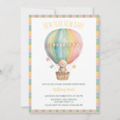 Nieuw Jaar Nieuwe Baby Teddy Bear Baby shower Kaart (Voorkant)