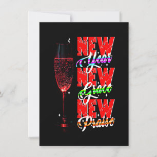 Nieuw Jaar Nieuwe Genade Nieuwe Lof Notitiekaartje