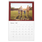 Nieuw Jaar Nieuwe Herinneringen Dragon Cherry Red  Kalender (Feb 2027)