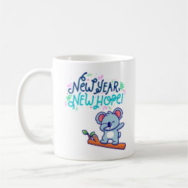 Nieuw jaar nieuwe hoop koala koffiemok