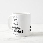 Nieuw jaar, nieuwe mindset, nieuwe resultaten koffiemok (Voorkant links)
