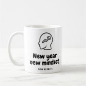 Nieuw jaar, nieuwe mindset, nieuwe resultaten koffiemok (Links)