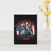 Nieuw Jaar Nieuwe President Trump Vance President  Kaart (Gele Bloem)