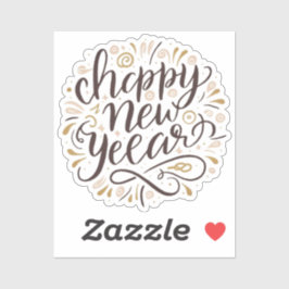 NIEUW JAAR NIEUWE START, Gelukkig Nieuwjaar Sticker