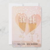 Nieuw Jaar Nieuwe Start/Nieuwjaars Bruiloft/RSVP Kaart (Achterkant)