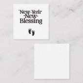 Nieuw jaar nieuwe zegeningen Zwangere moeder van n Notitiekaartje (Voorkant / Achterkant)