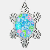 Nieuw jaar ontwerp tin sneeuwvlok ornament (Rechts)