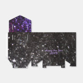 Nieuw jaar Paars en zwart glitter Patroonveredelin Bedankdoosjes (Uitgevouwen)
