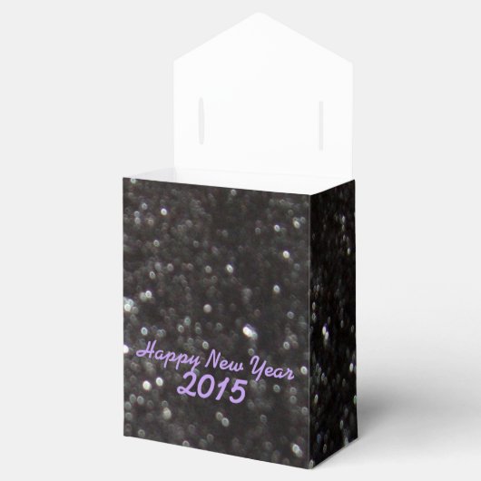 Nieuw jaar Paars en zwart glitter Patroonveredelin Bedankdoosjes (Geopend)