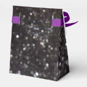 Nieuw jaar Paars en zwart glitter Patroonveredelin Bedankdoosjes (Achterkant)