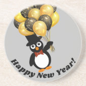 Nieuw jaar Penguin Sandstone Onderzetter (Voorkant)
