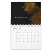 Nieuw jaar Pine Gold Elegant Corporate Party Kalender (Feb 2026)