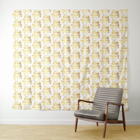 Nieuw jaar Pine Gold Elegant Corporate Party Wandkleed (In Situ (horizontaal))