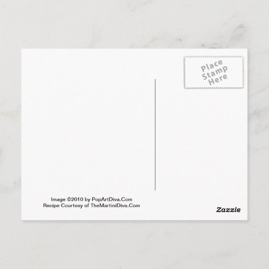 Nieuw jaar Raspberry Resolution Martini Recept Briefkaart (Achterkant)