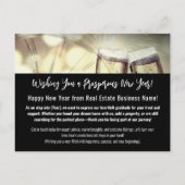 NIEUW JAAR Real Estate Marketing Briefkaart (Achterkant)