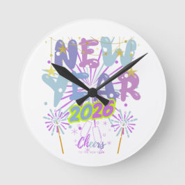 nieuw jaar ronde klok