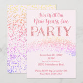 Nieuw jaar roze thema van de Eve Partij Kaart (Voorkant / Achterkant)