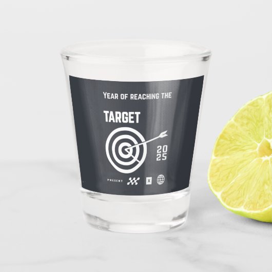 nieuw jaar shot glas (Voorkant)