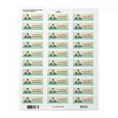 Nieuw jaar Snowman Return Address Label (Full Sheet)