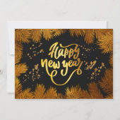 Nieuw jaar Uitnodiging Pine Gold Company Party (Voorkant)