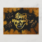 Nieuw jaar Uitnodiging Pine Gold Company Party Pos (Voorkant)