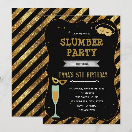 Nieuw jaar, uitnodiging voor mouwen (Voorkant / Achterkant)