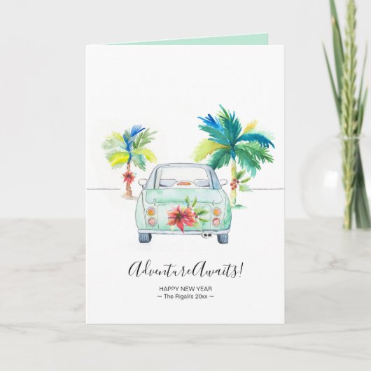 Nieuw jaar van Cute Inspirerend Tropical Florida Kaart (Voorkant)