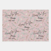 Nieuw jaar van Cute Rainbow Eucalyptus & Leaves Pa Inpakpapier Vel (Voorkant 2)