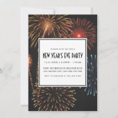 NIEUW JAAR VAN DE EVE PARTIJINVITATIE | Modern vuu Kaart (Voorkant)