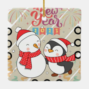 NIEUW JAAR VAN DE HEARTSTOPPER KERAMISCH ORNAMENT