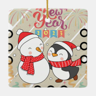 NIEUW JAAR VAN DE HEARTSTOPPER KERAMISCH ORNAMENT