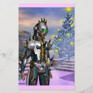 NIEUW JAAR VAN EEN CYBORG BRIEFPAPIER