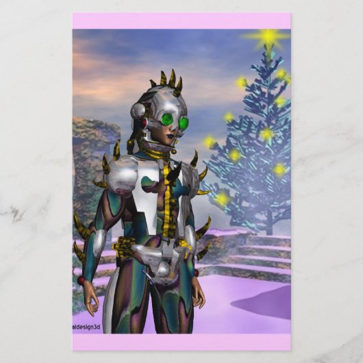 NIEUW JAAR VAN EEN CYBORG BRIEFPAPIER (Voorkant)