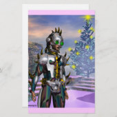 NIEUW JAAR VAN EEN CYBORG BRIEFPAPIER (Voorkant / Achterkant)