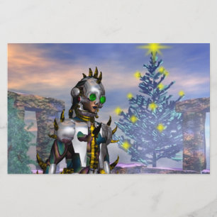 NIEUW JAAR VAN EEN CYBORG BRIEFPAPIER