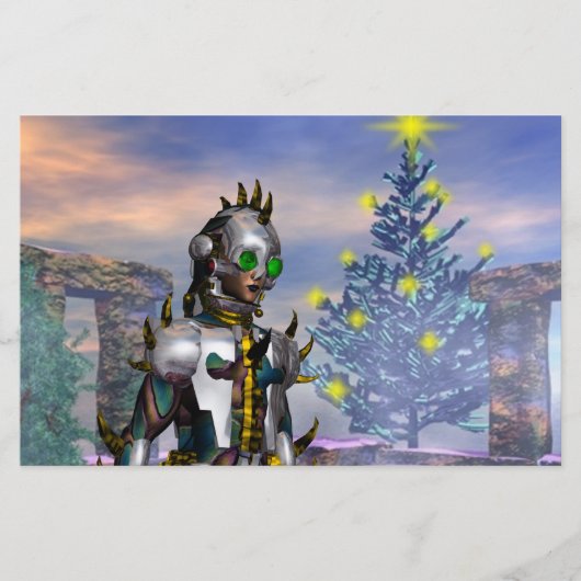 NIEUW JAAR VAN EEN CYBORG BRIEFPAPIER (Voorkant)