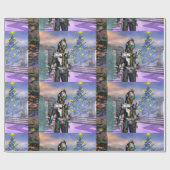 NIEUW JAAR VAN EEN CYBORG CADEAUPAPIER (Vlak)